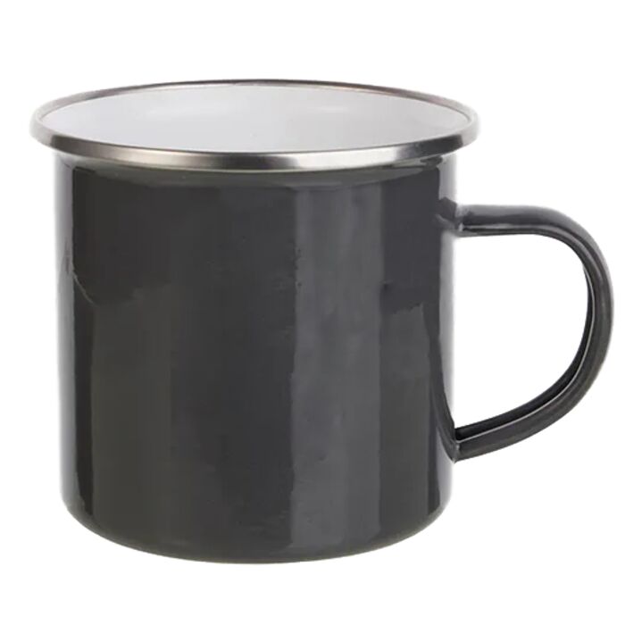 Dark Grey Enamel Mug Thumbnail