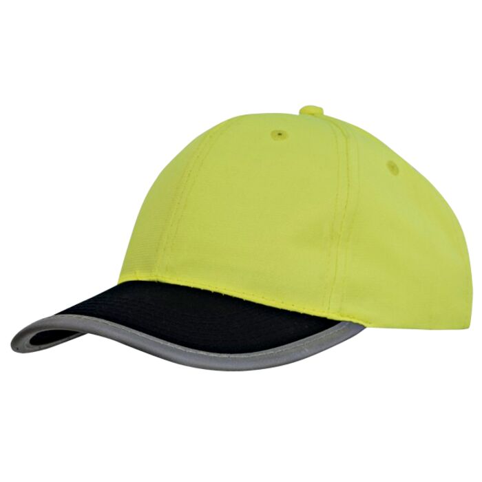 Luminescent Safety Cap with Reflective Trim Thumbnail