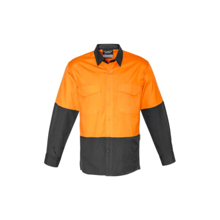 SYZMIK Mens Rugged Cooling Hi Viz Spliced Workshirt  Thumbnail