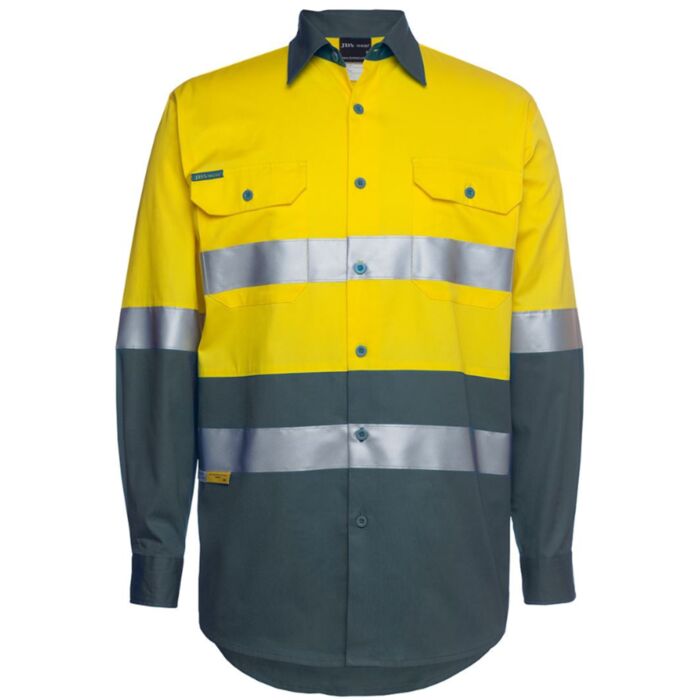 JB's WEAR Hi Vis L/S (D+N) 150G Work Shirt Thumbnail