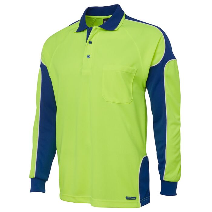 JB's WEAR Hi Vis 4602.1 L/S Arm Panel Polo Thumbnail