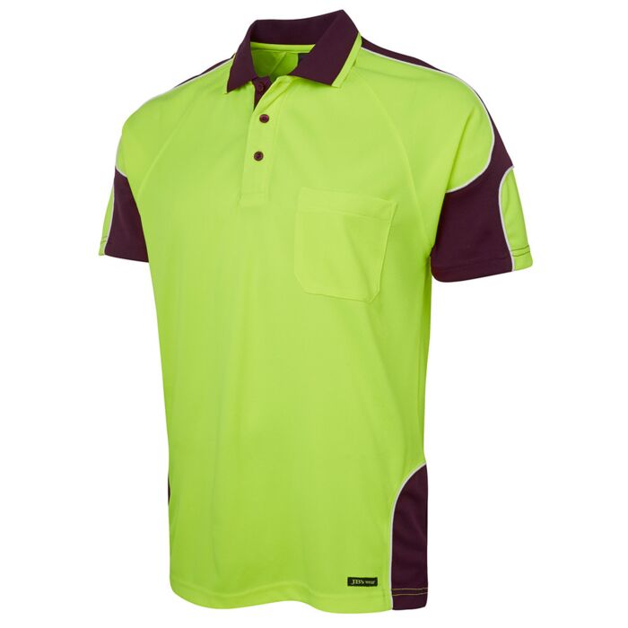 Hi Vis S/S Arm Panel Polo Thumbnail