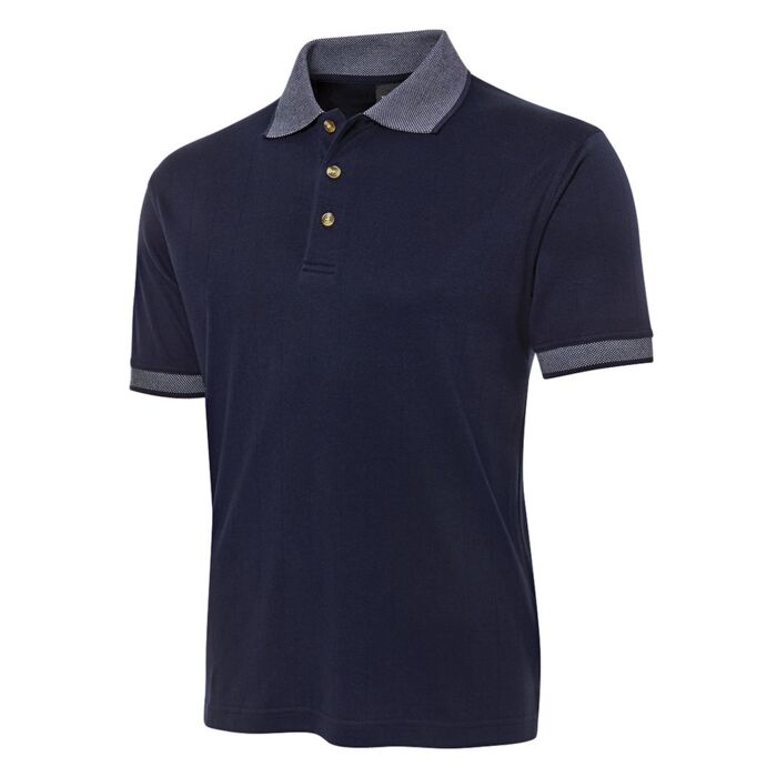 JB's WEAR Drop Needle Polo Navy/White  Thumbnail
