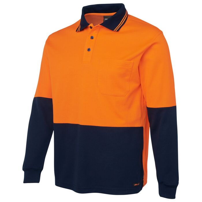 JB's WEAR Hi Vis L/S Cotton Back Polo  Thumbnail