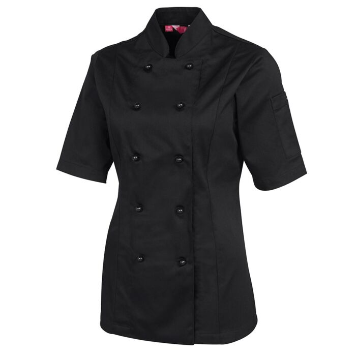 JB's WEAR Ladies S/S Chef's Jacket Thumbnail