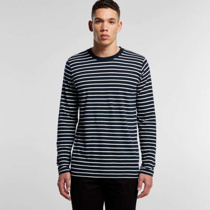 AS COLOUR Mens Match Stripe L/S Tee Thumbnail