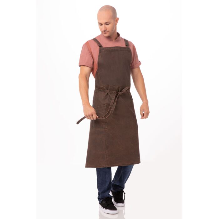 CHEF WORKS Denver Chefs Cross-Back Bib Apron Thumbnail