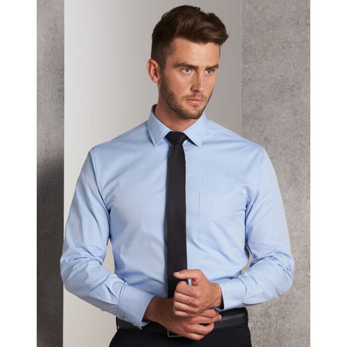 WINNING SPIRIT Men's CVC Oxford Long Sleeve Shirt Thumbnail