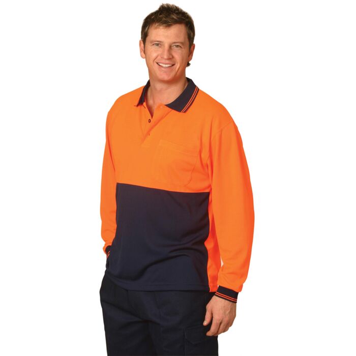 WINNING SPIRIT High Visibility Long Sleeve Polo Thumbnail