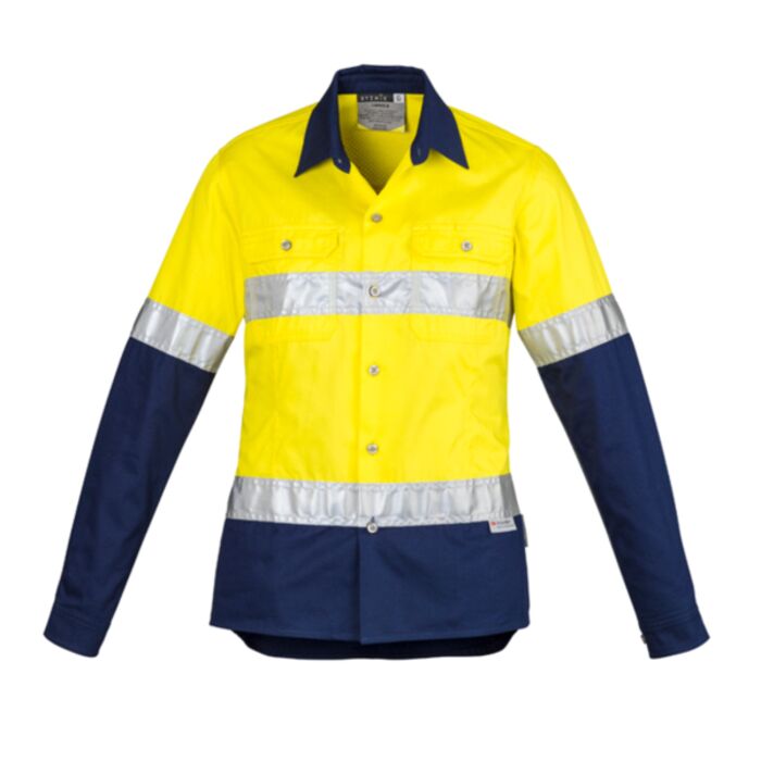 SYZMIK Womens Hi Vis Spliced Industrial Shirt - Hoop Taped Thumbnail