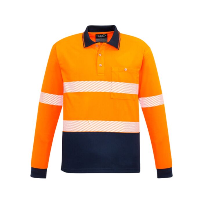 SYZMIK Unisex Hi Vis Segmented L/S Polo - Hoop Taped Thumbnail
