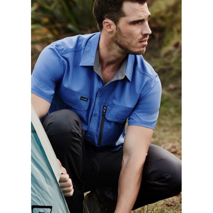 SYZMIK Mens Outdoor S/S Shirt Thumbnail