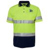 JB's Hi Vis S/S (D+N) Trad Polo Lime/Navy S Thumbnail