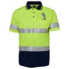 JB's Hi Vis S/S (D+N) Trad Polo Lime/Navy S Thumbnail